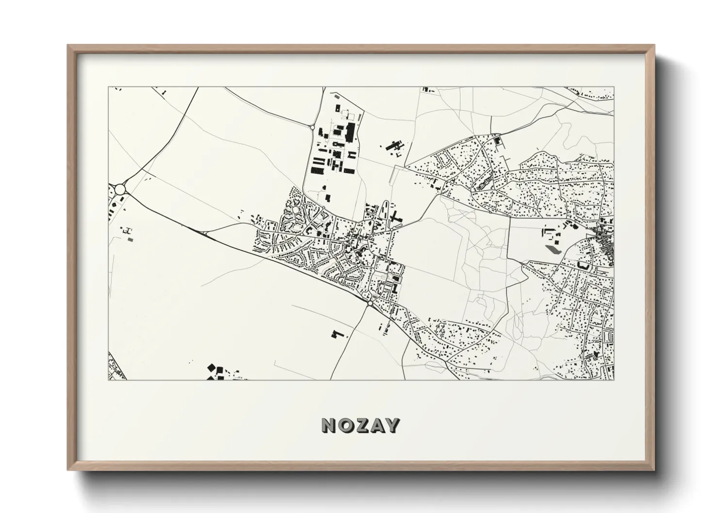 Une affiche de carte sur Nozay