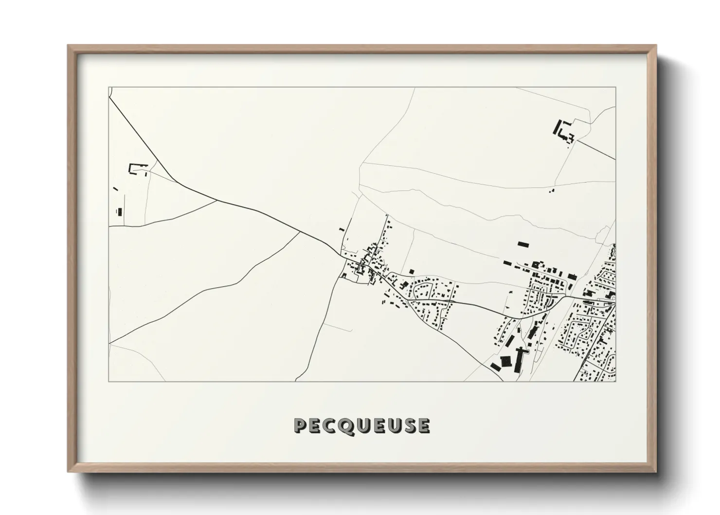 Une affiche de carte sur Pecqueuse