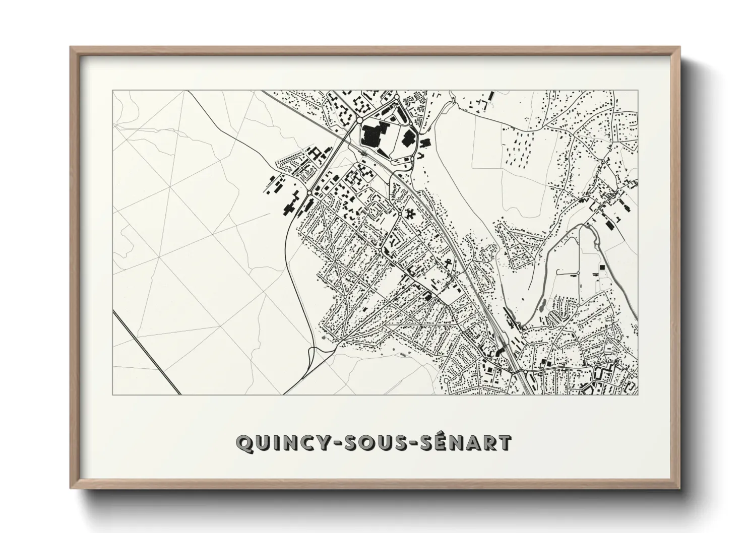Une affiche de carte sur Quincy-sous-Sénart