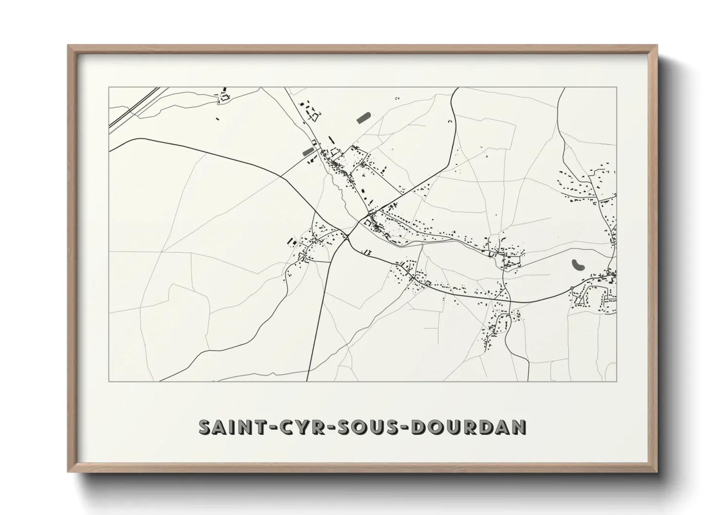 Une affiche de carte sur Saint-Cyr-sous-Dourdan