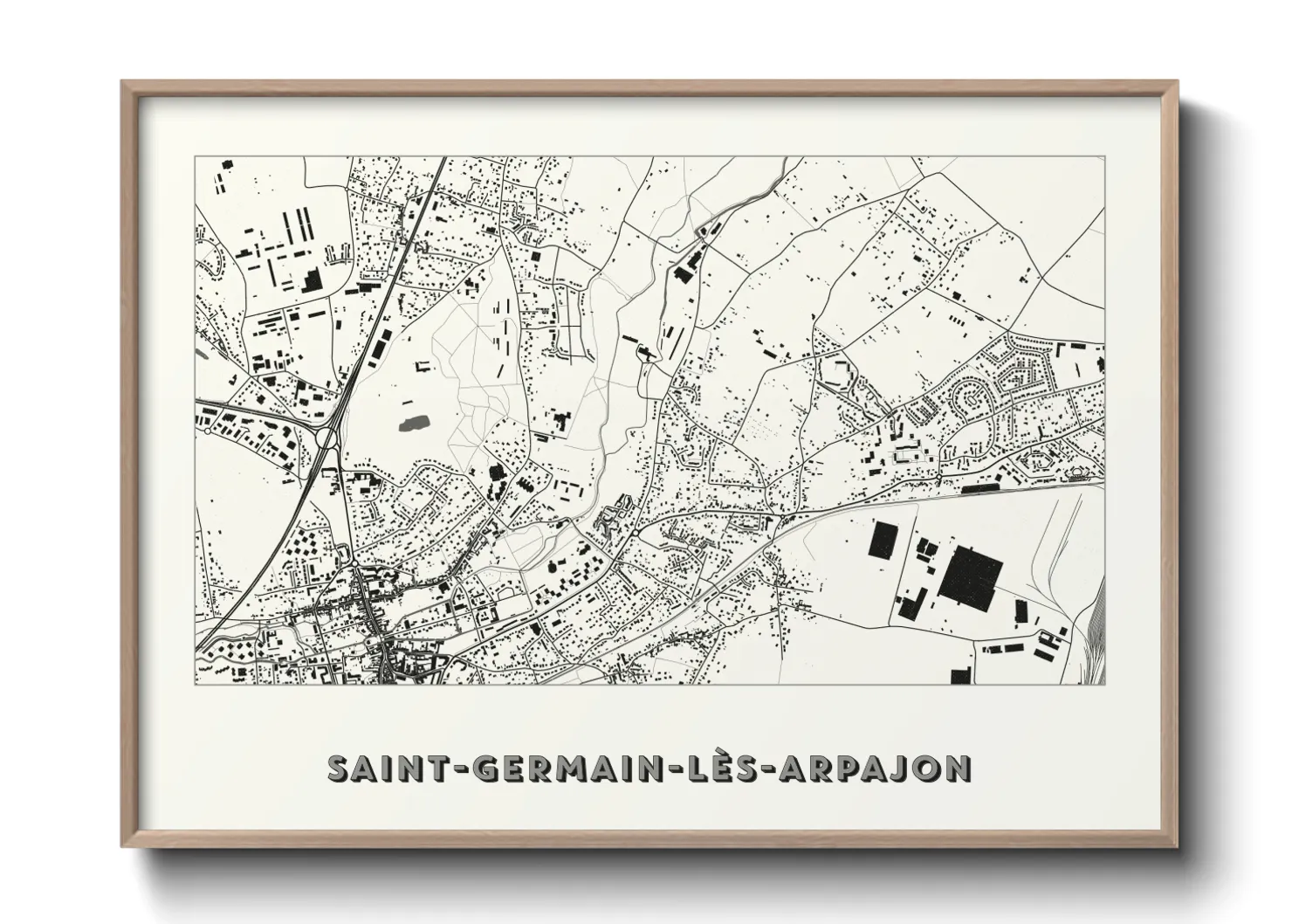 Une affiche de carte sur Saint-Germain-lès-Arpajon