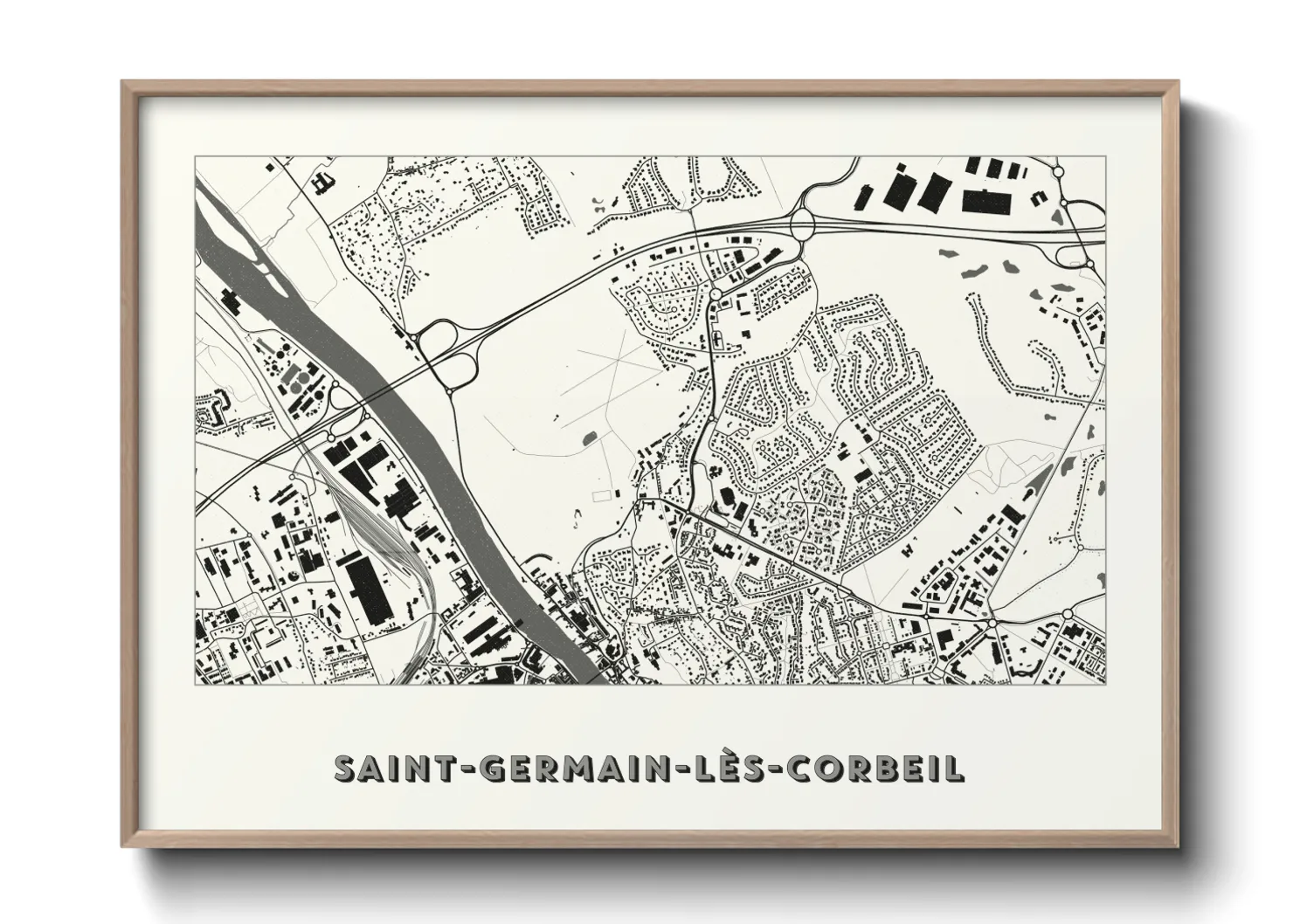 Une affiche de carte sur Saint-Germain-lès-Corbeil