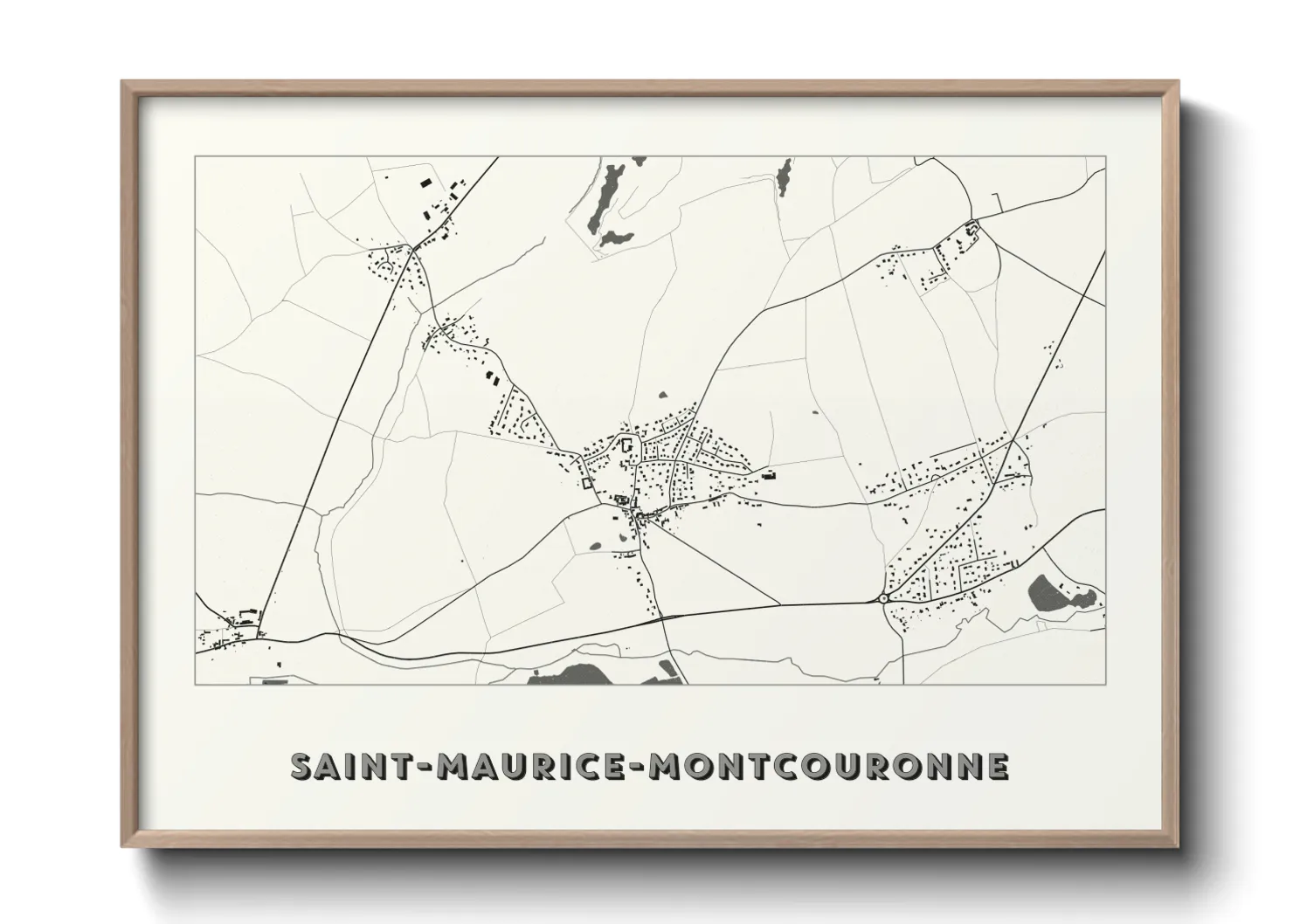 Une affiche de carte sur Saint-Maurice-Montcouronne