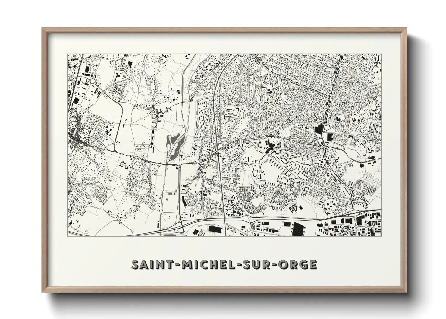 Une affiche de carte sur Saint-Michel-sur-Orge