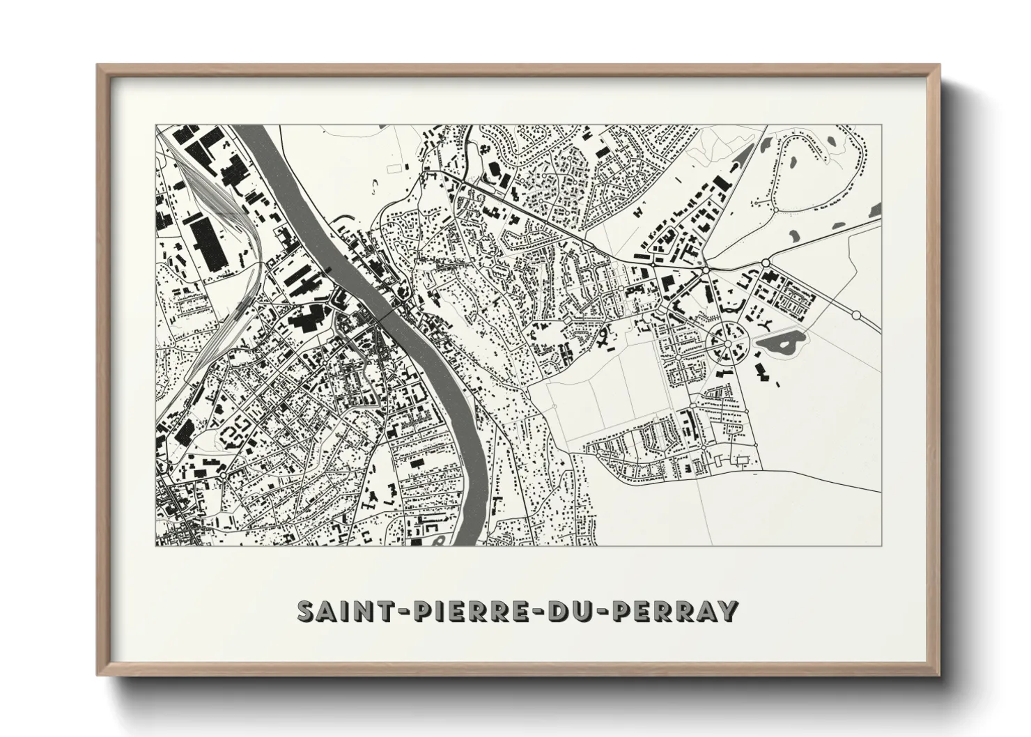 Une affiche de carte sur Saint-Pierre-du-Perray