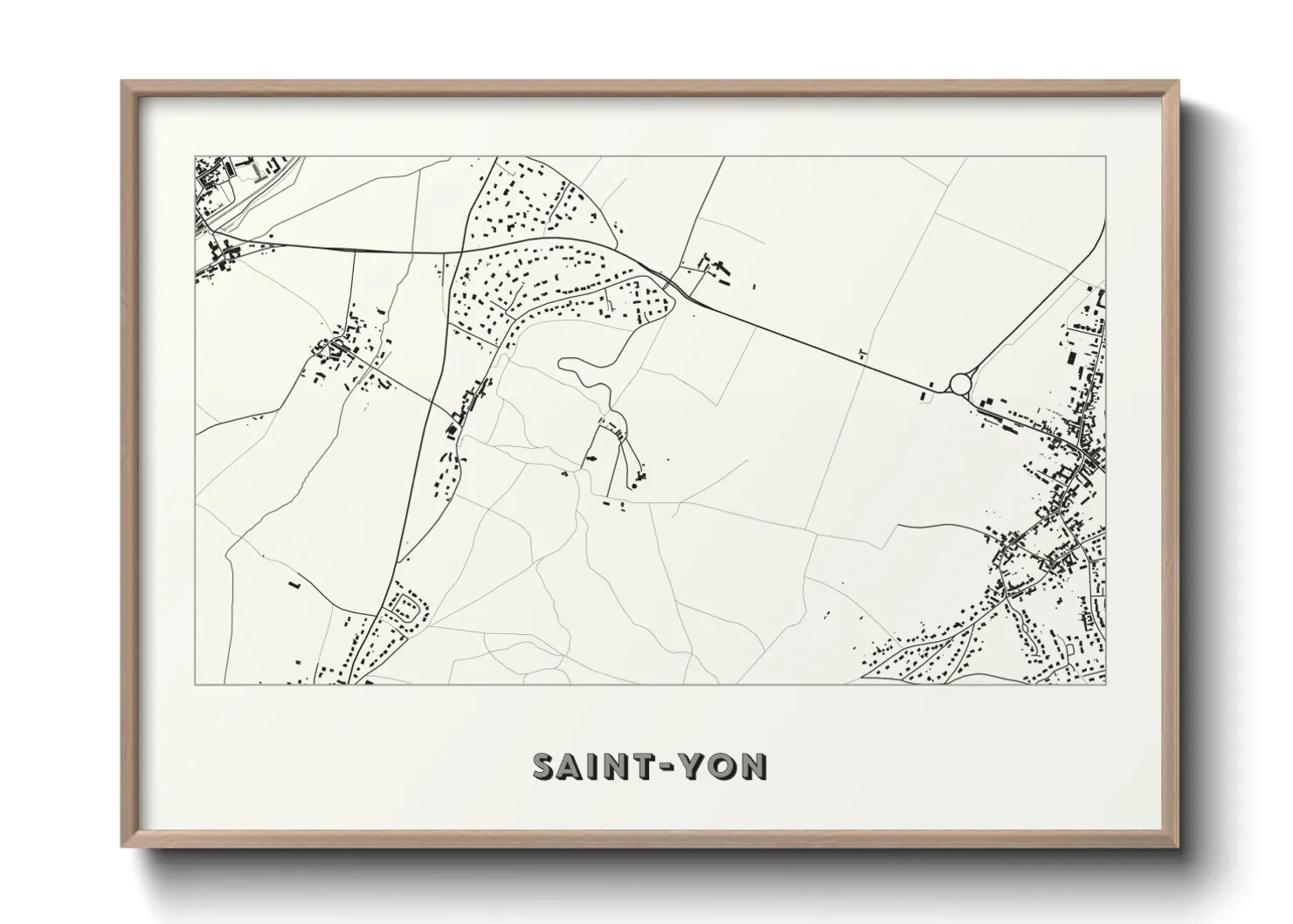 Une affiche de carte sur Saint-Yon