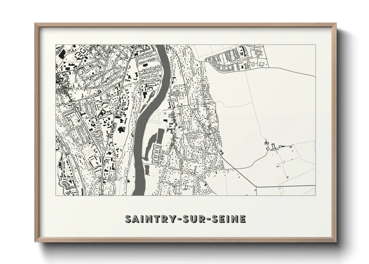 Une affiche de carte sur Saintry-sur-Seine