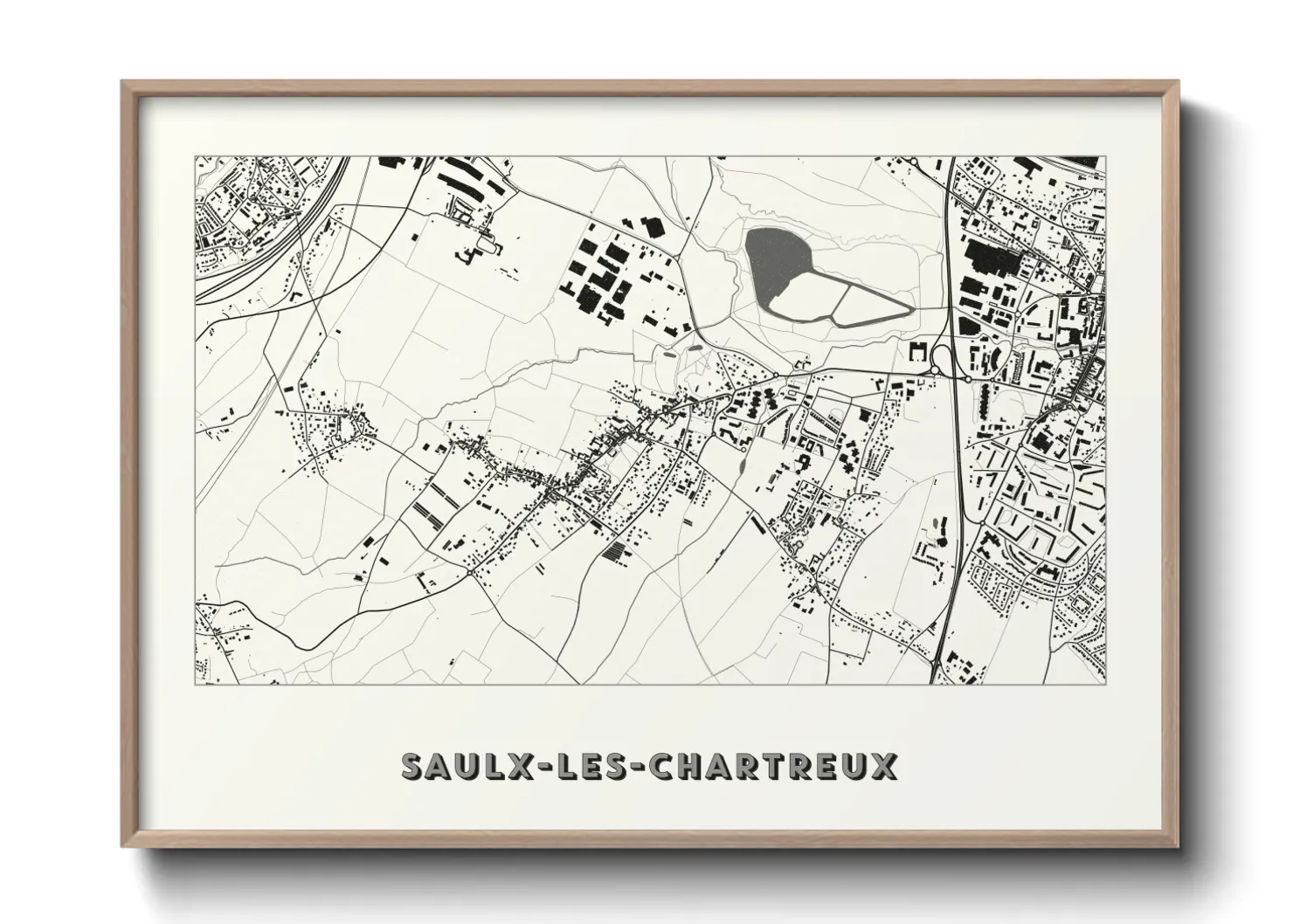 Une affiche de carte sur Saulx-les-Chartreux