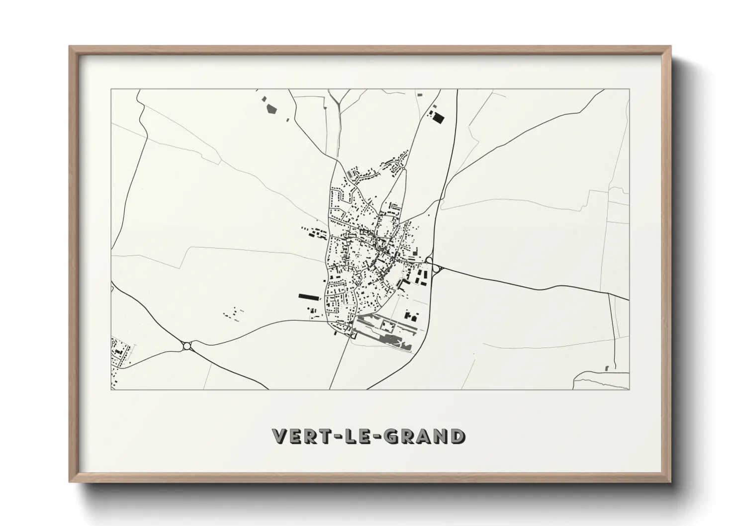 Une affiche de carte sur Vert-le-Grand