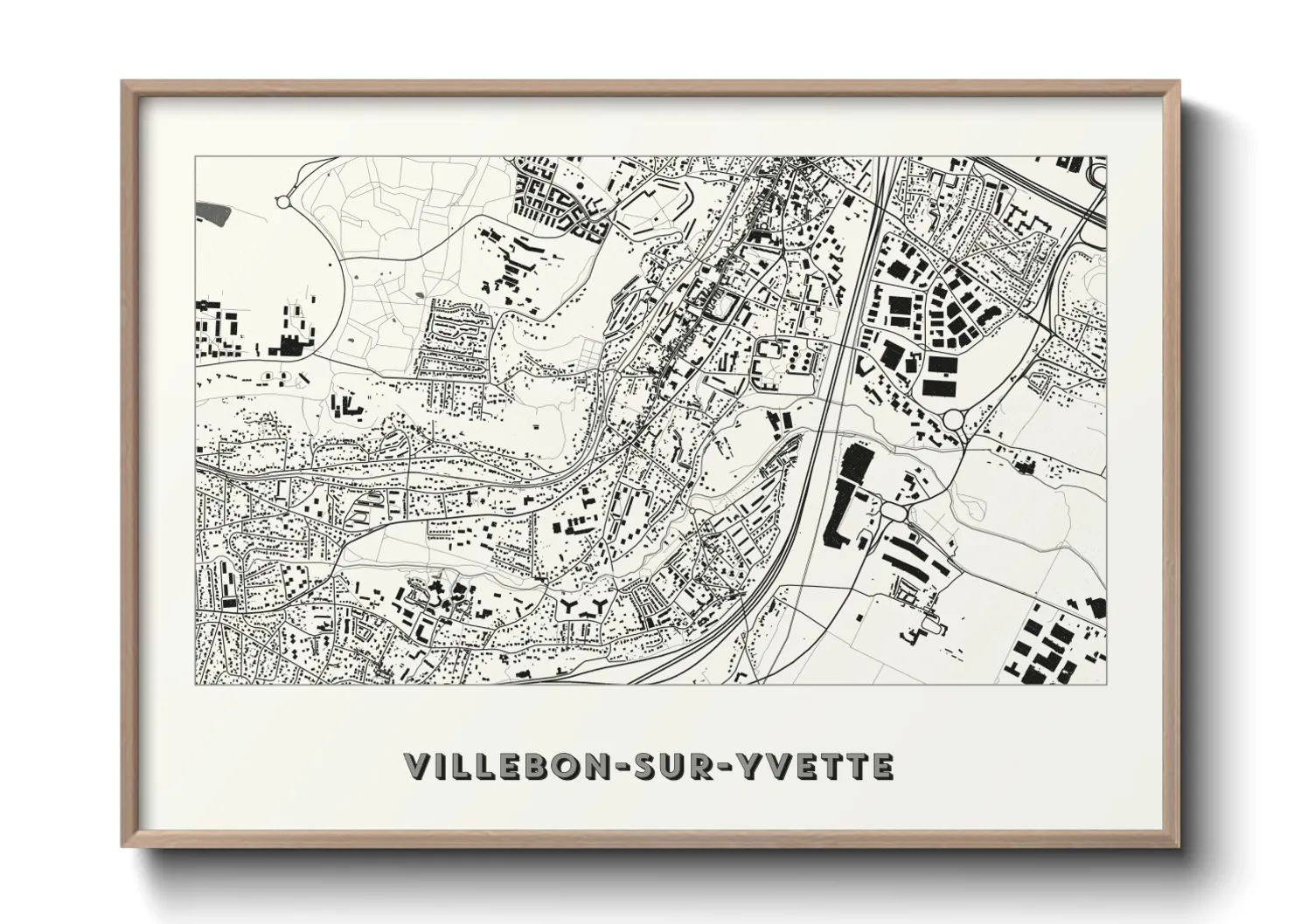 Une affiche de carte sur Villebon-sur-Yvette