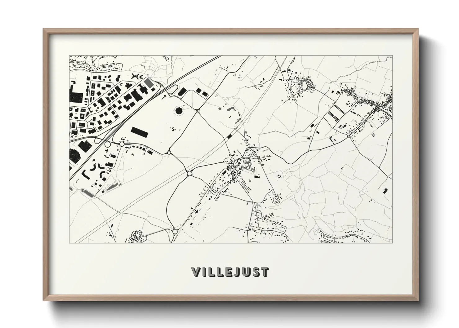Une affiche de carte sur Villejust