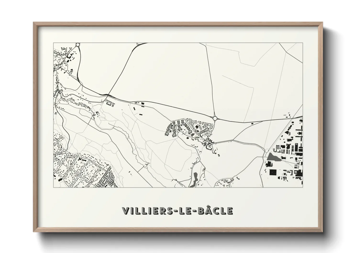 Une affiche de carte sur Villiers-le-Bâcle