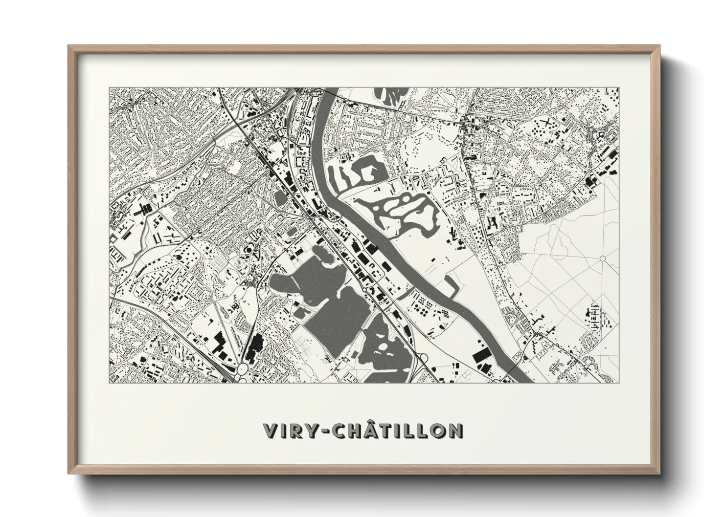 Une affiche de carte sur Viry-Châtillon