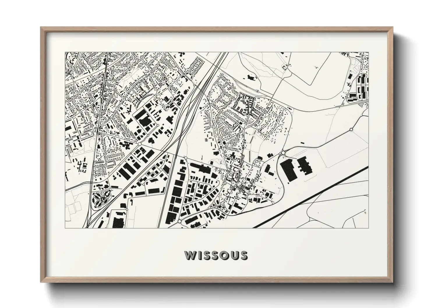 Une affiche de carte sur Wissous