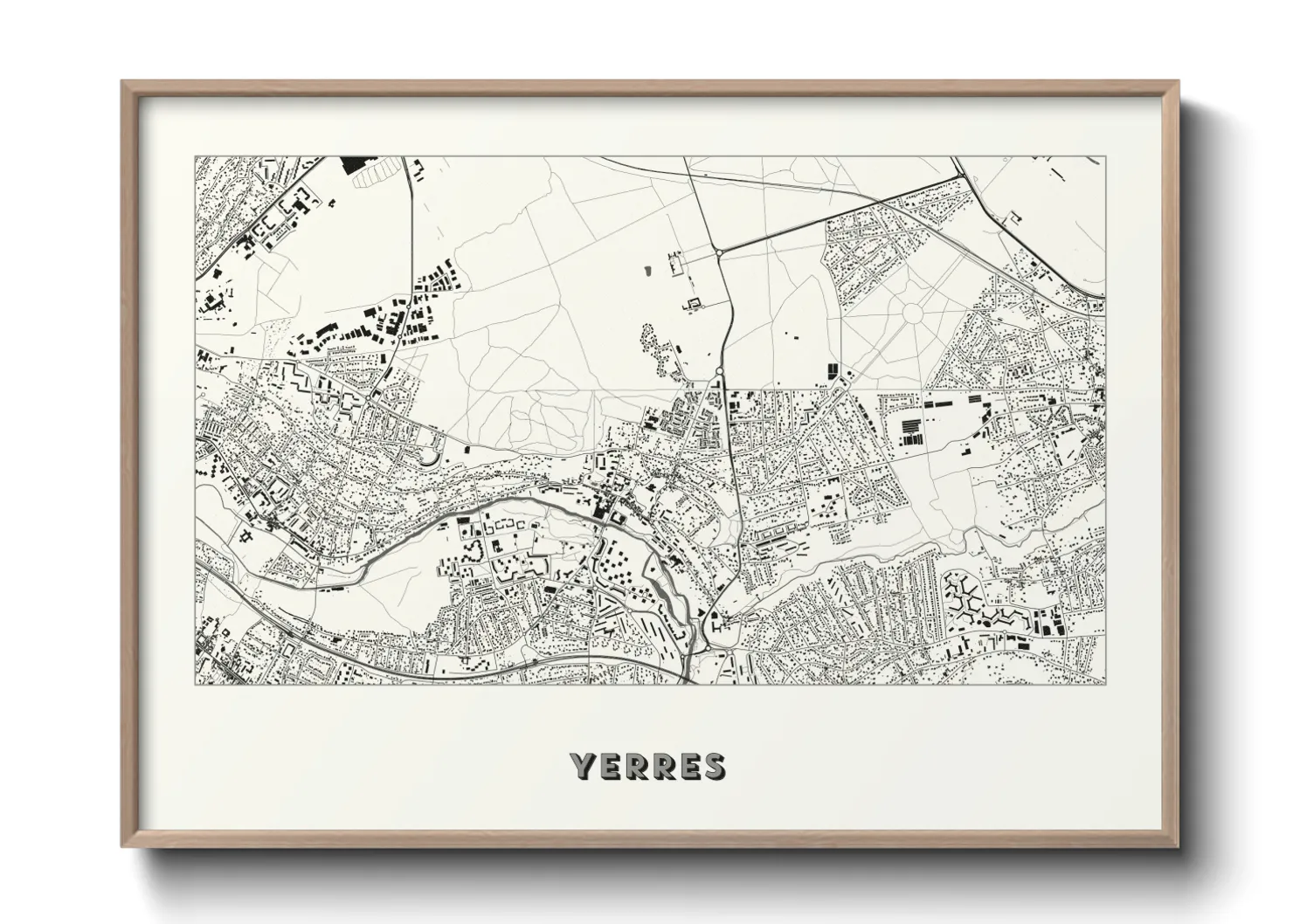 Une affiche de carte sur Yerres