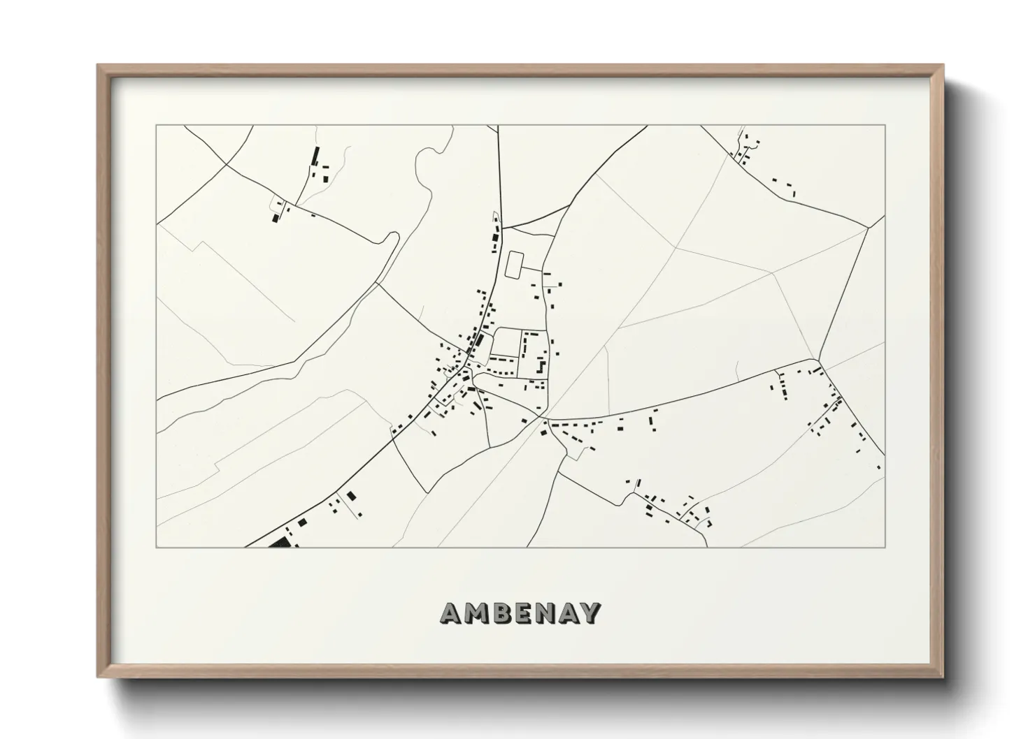 Une affiche de carte sur Ambenay