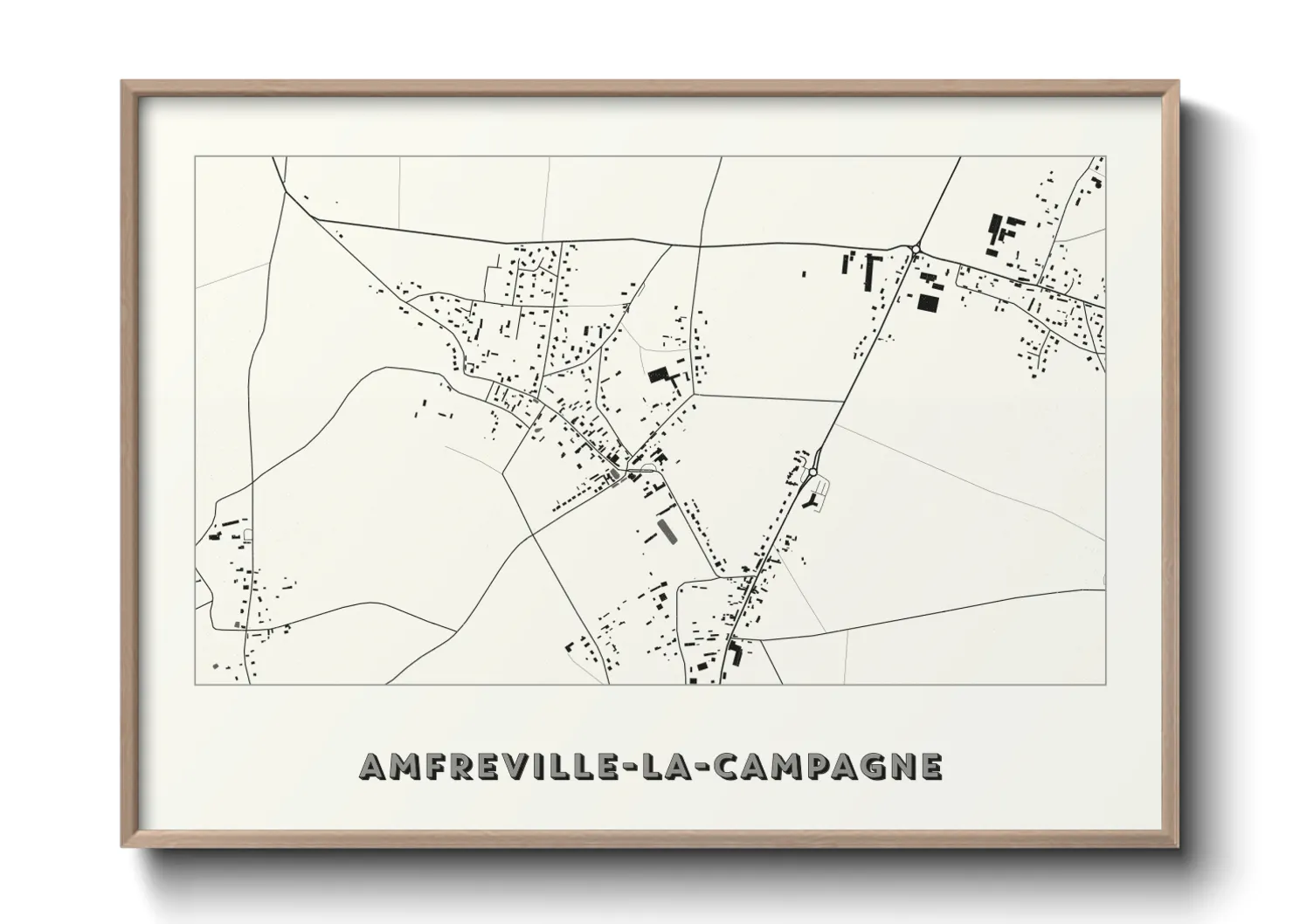 Une affiche de carte sur Amfreville-la-Campagne