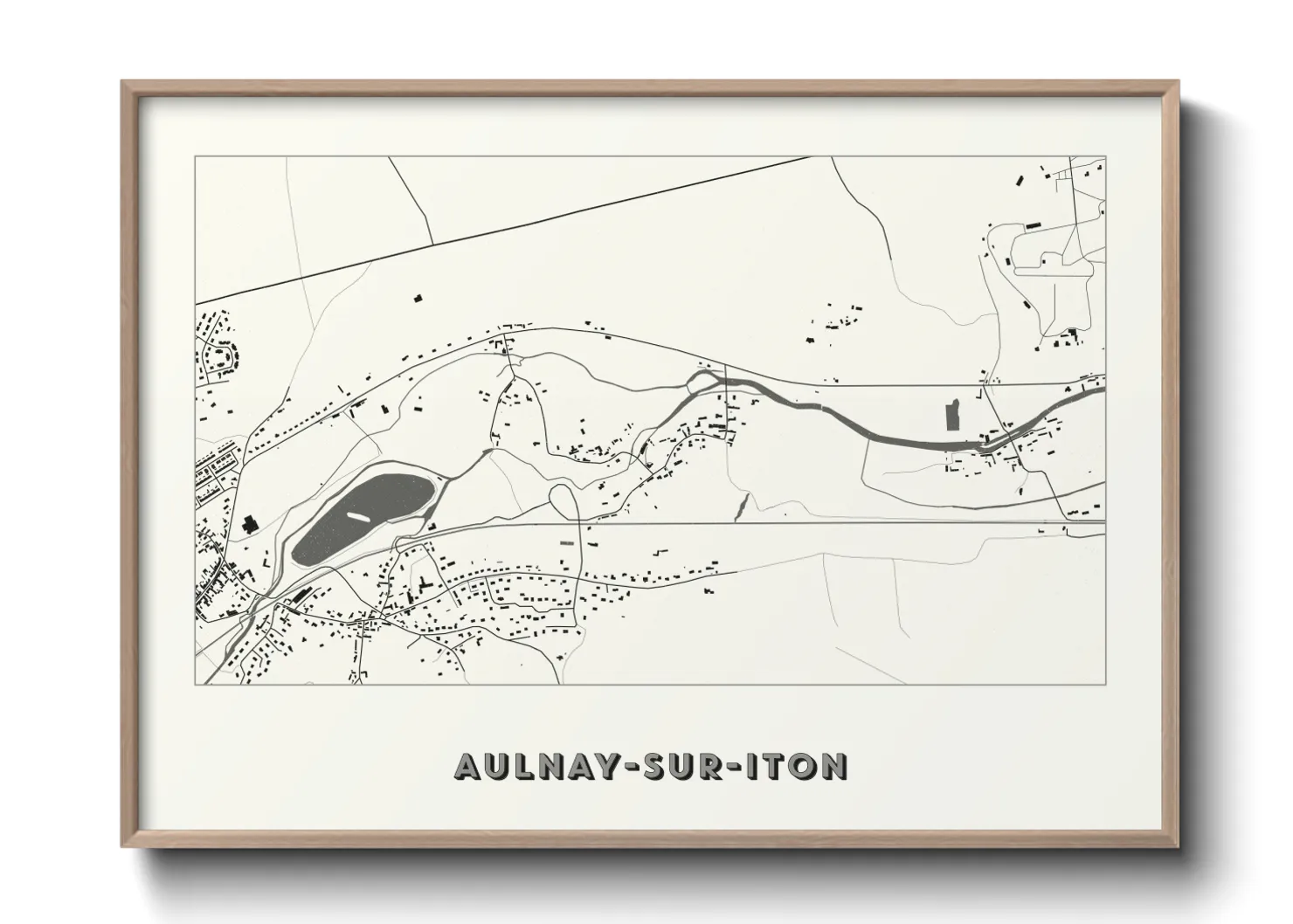 Une affiche de carte sur Aulnay-sur-Iton