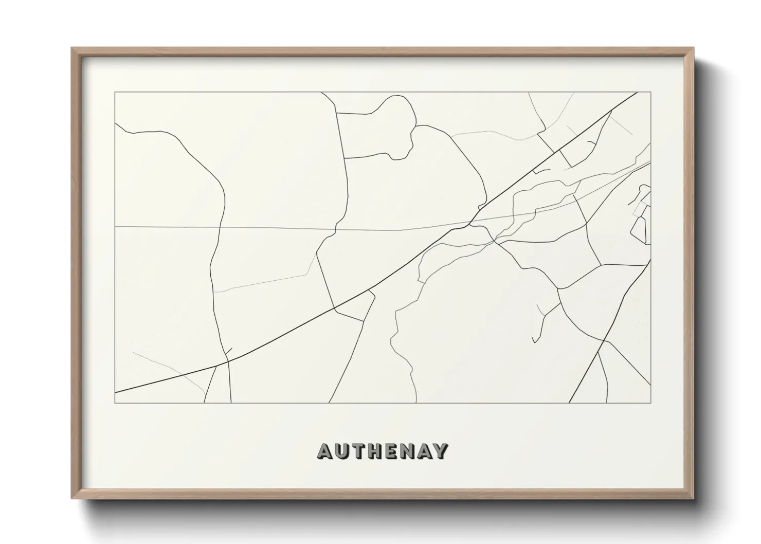 Une affiche de carte sur Authenay
