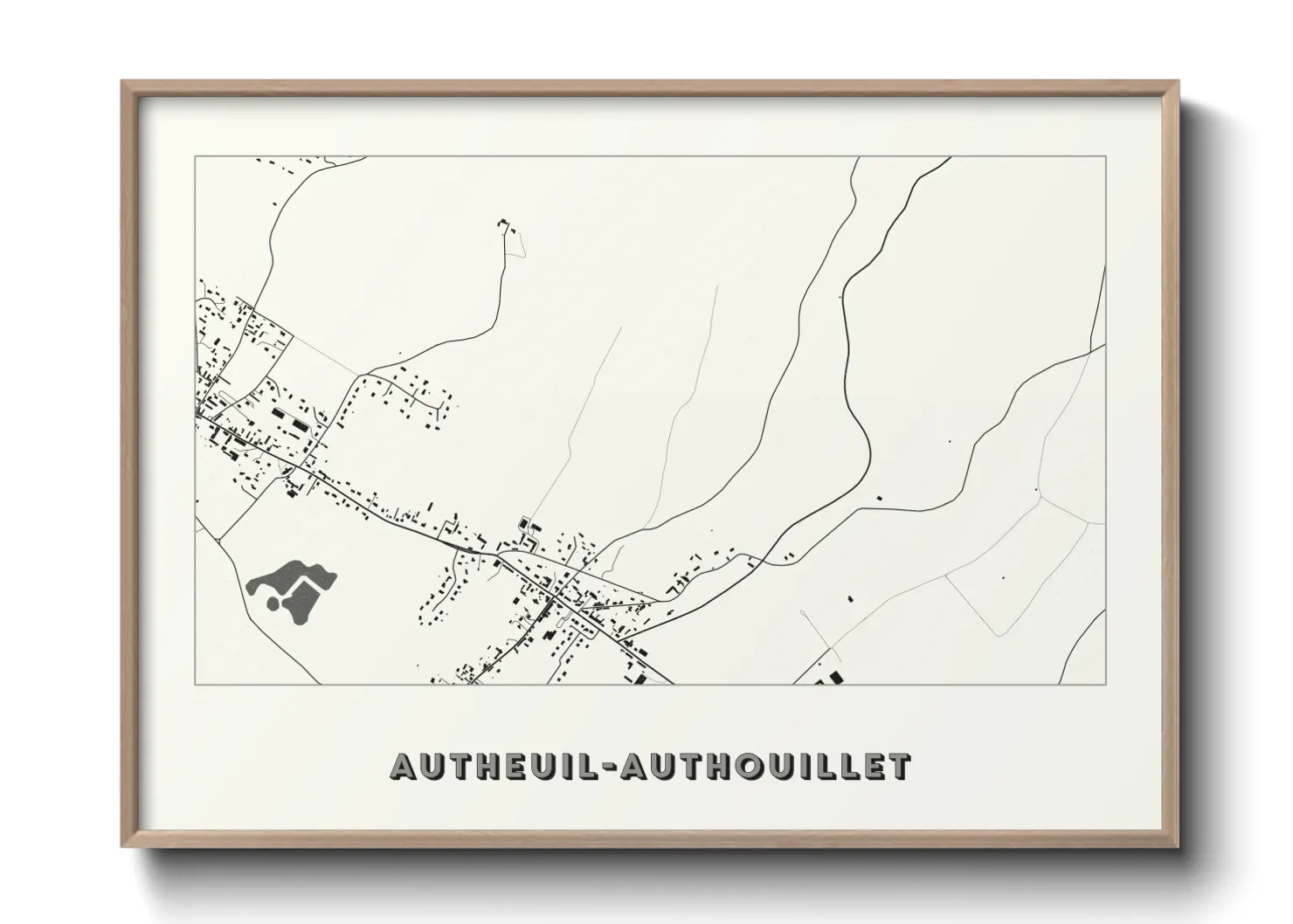 Une affiche de carte sur Autheuil-Authouillet