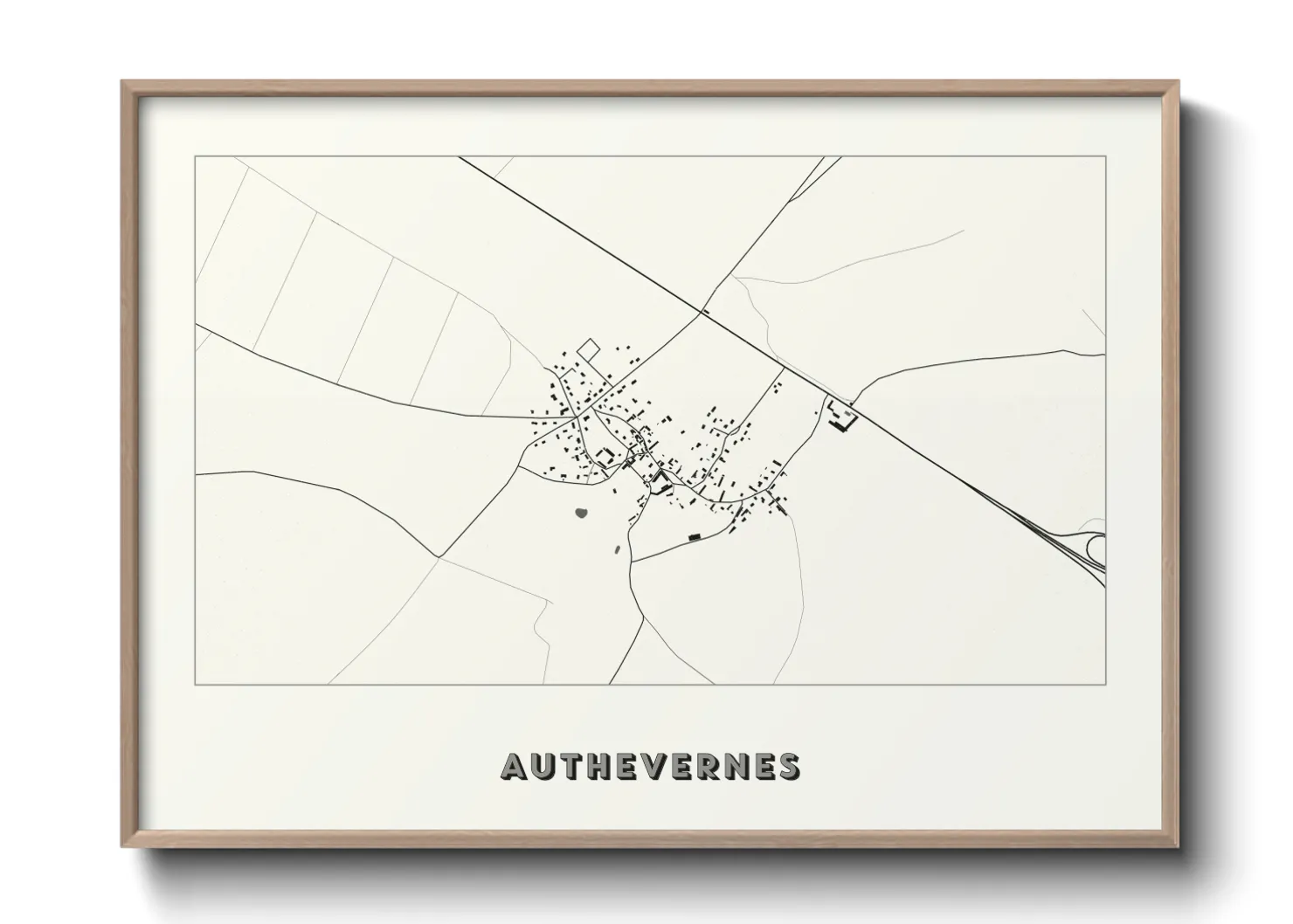 Une affiche de carte sur Authevernes
