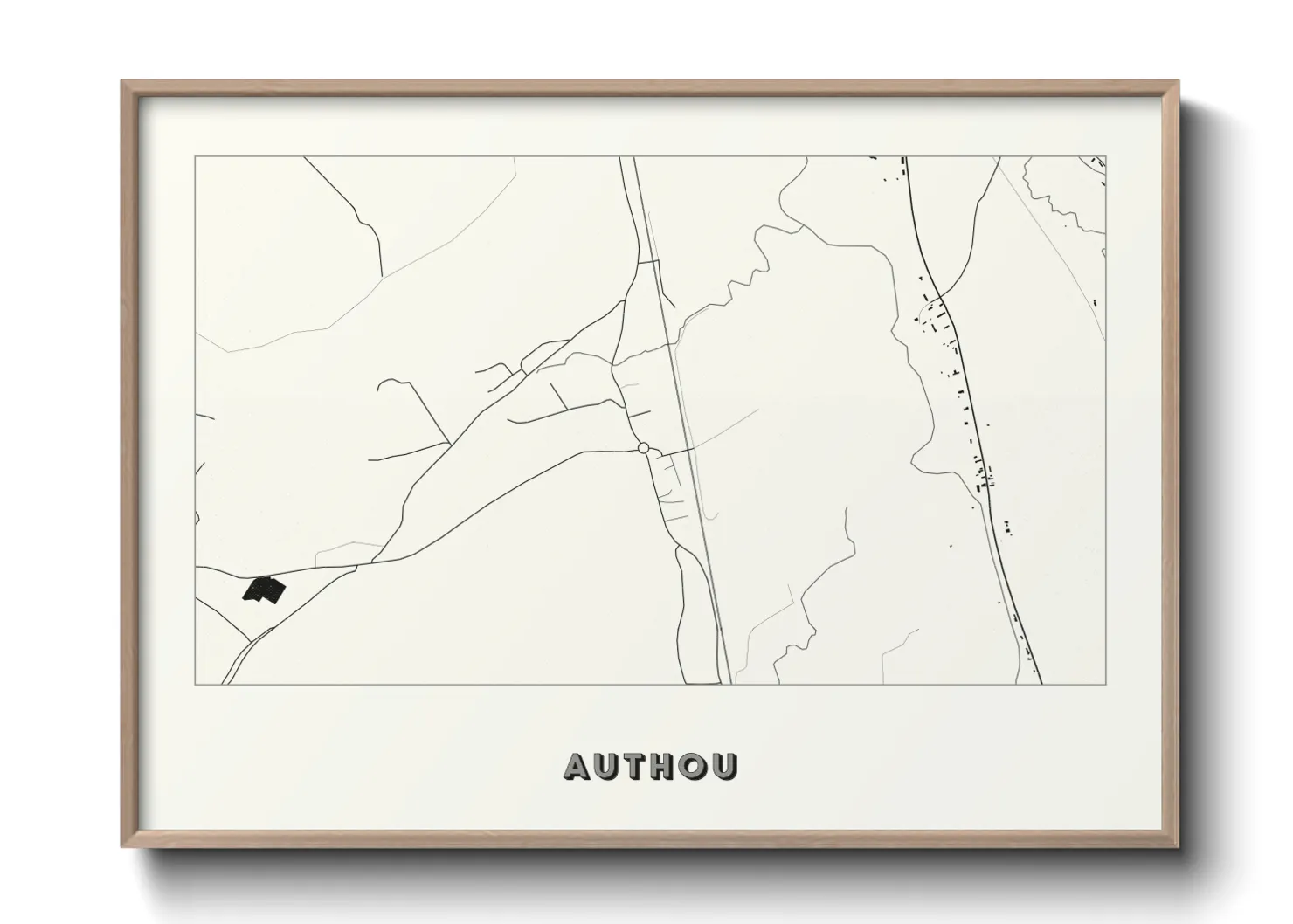 Une affiche de carte sur Authou