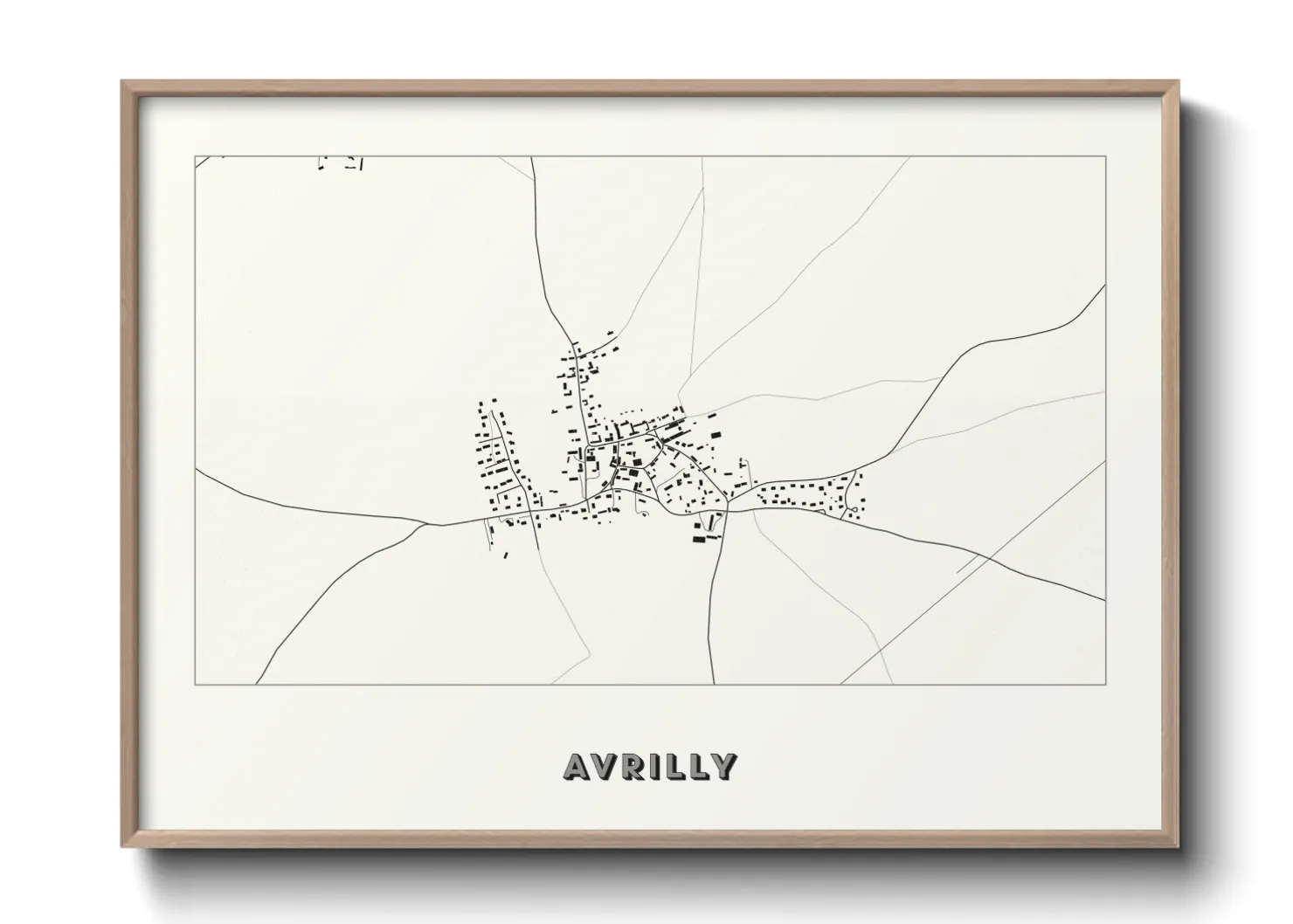 Une affiche de carte sur Avrilly