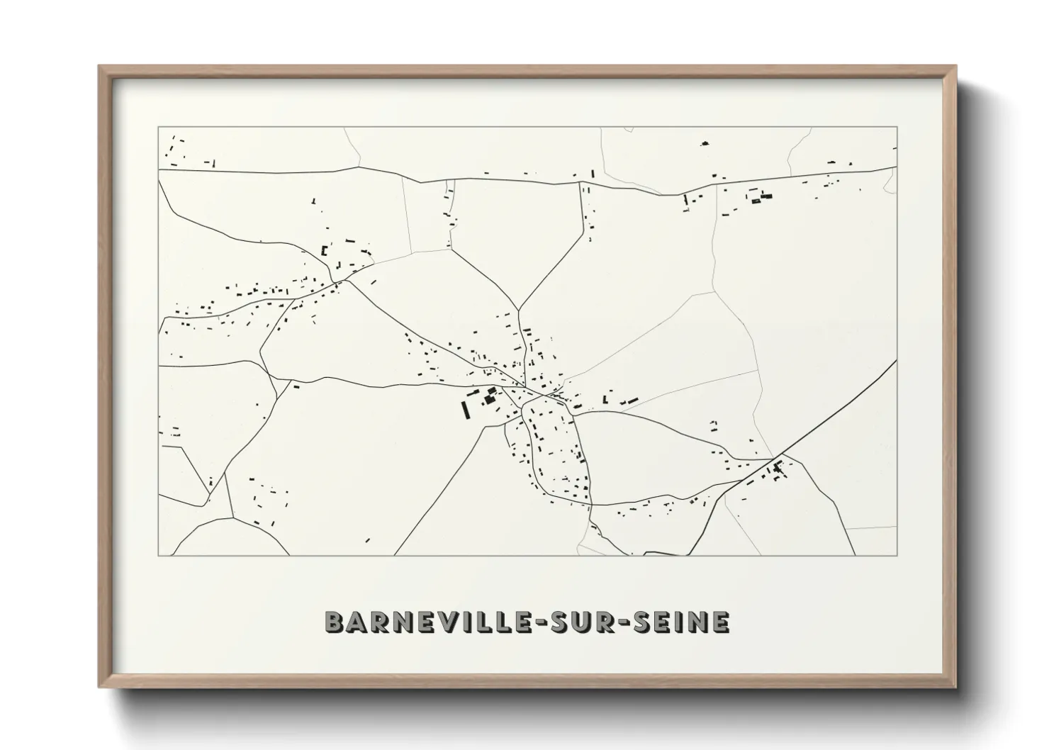 Une affiche de carte sur Barneville-sur-Seine