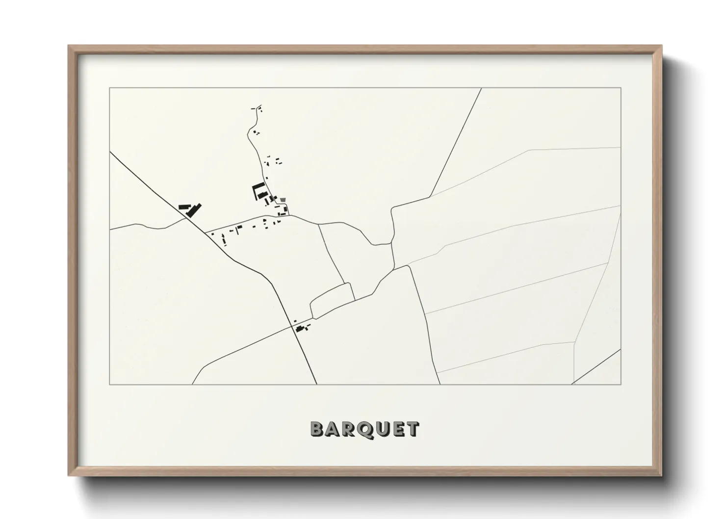 Une affiche de carte sur Barquet