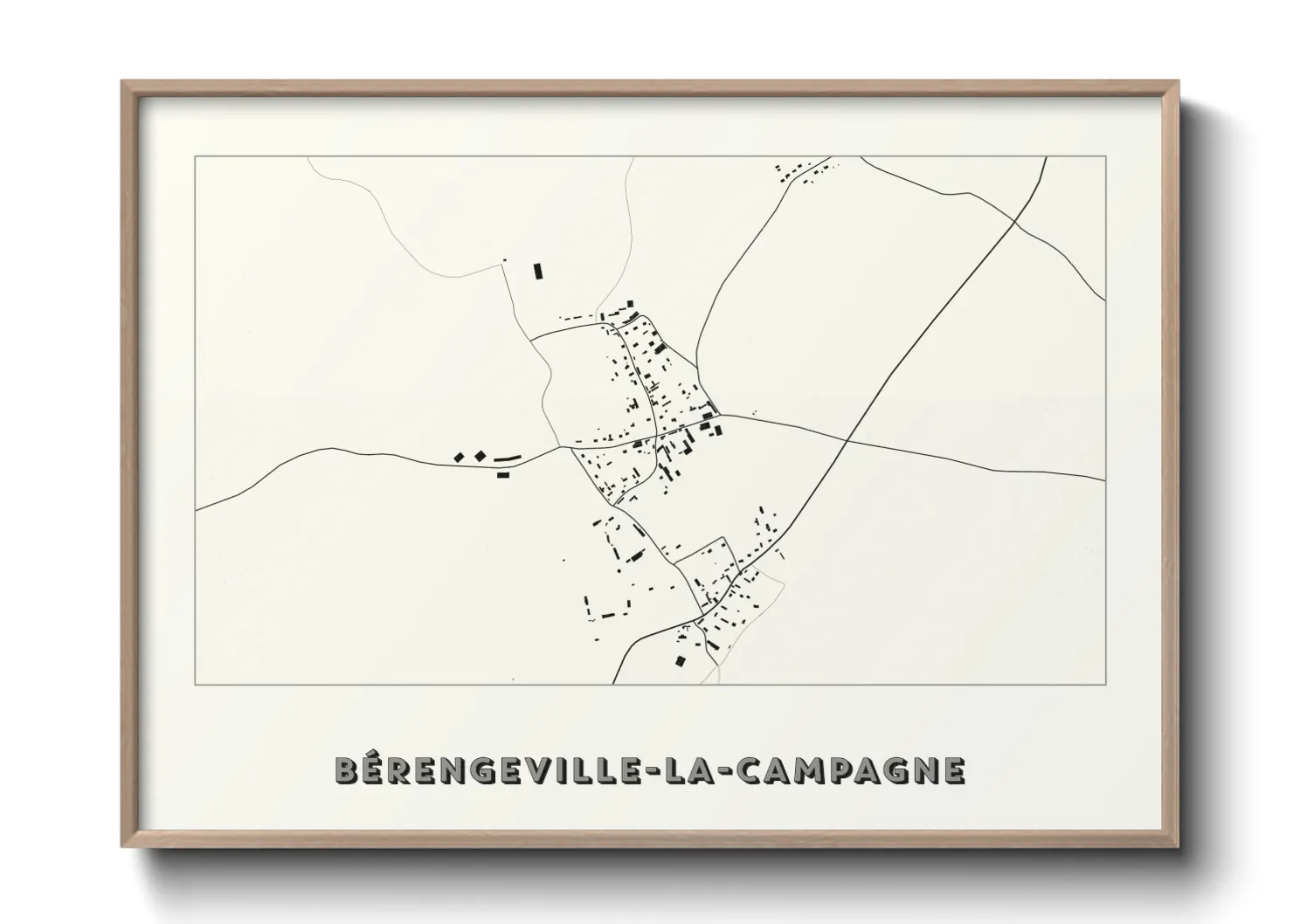 Une affiche de carte sur Bérengeville-la-Campagne