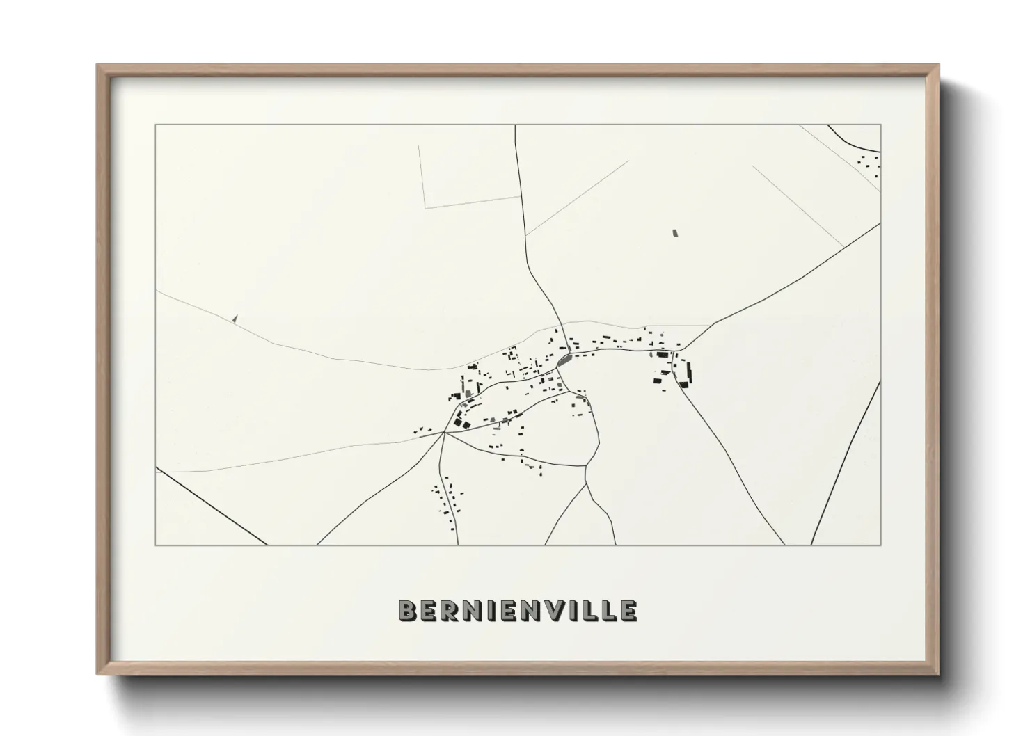 Une affiche de carte sur Bernienville