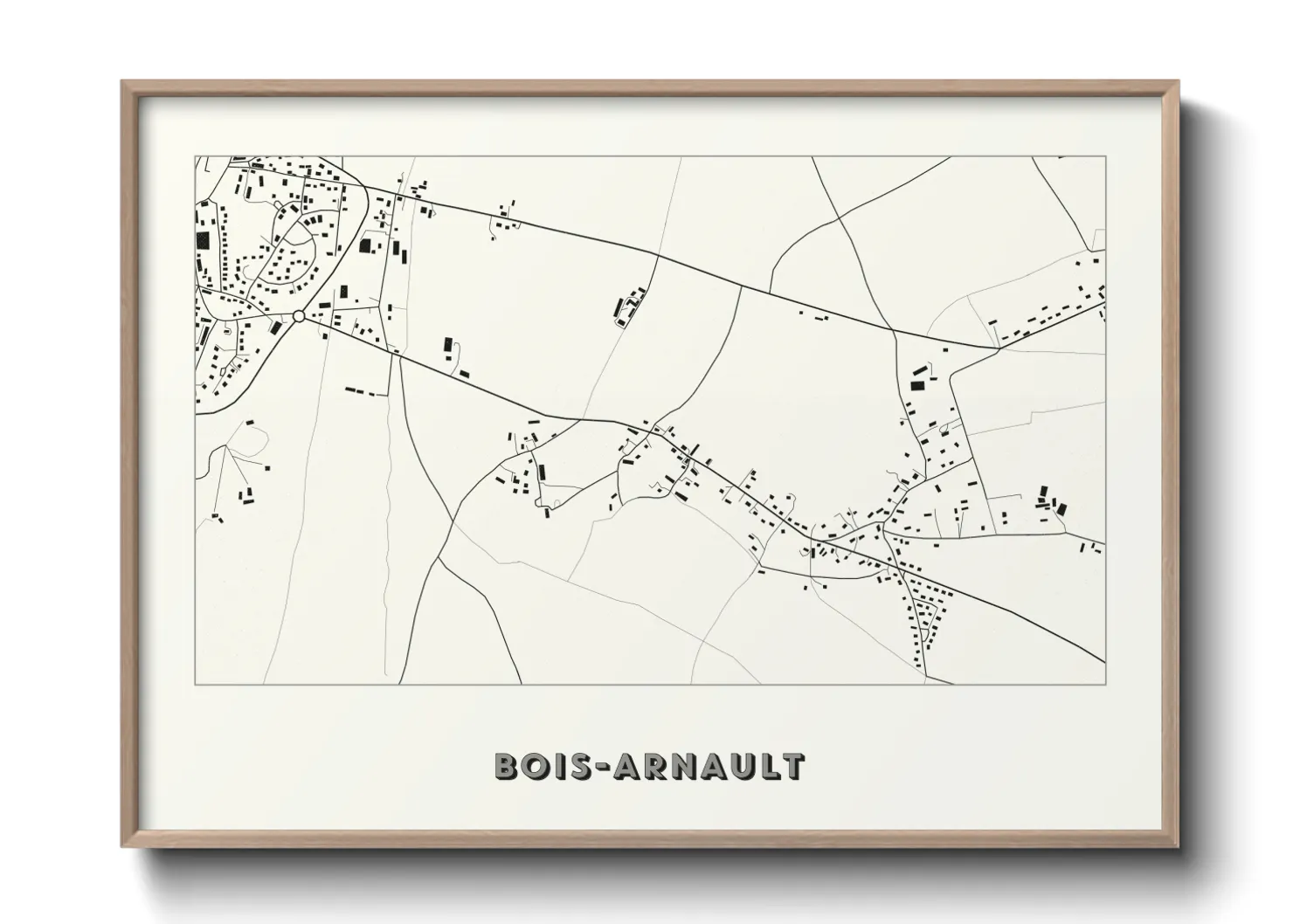 Une affiche de carte sur Bois-Arnault