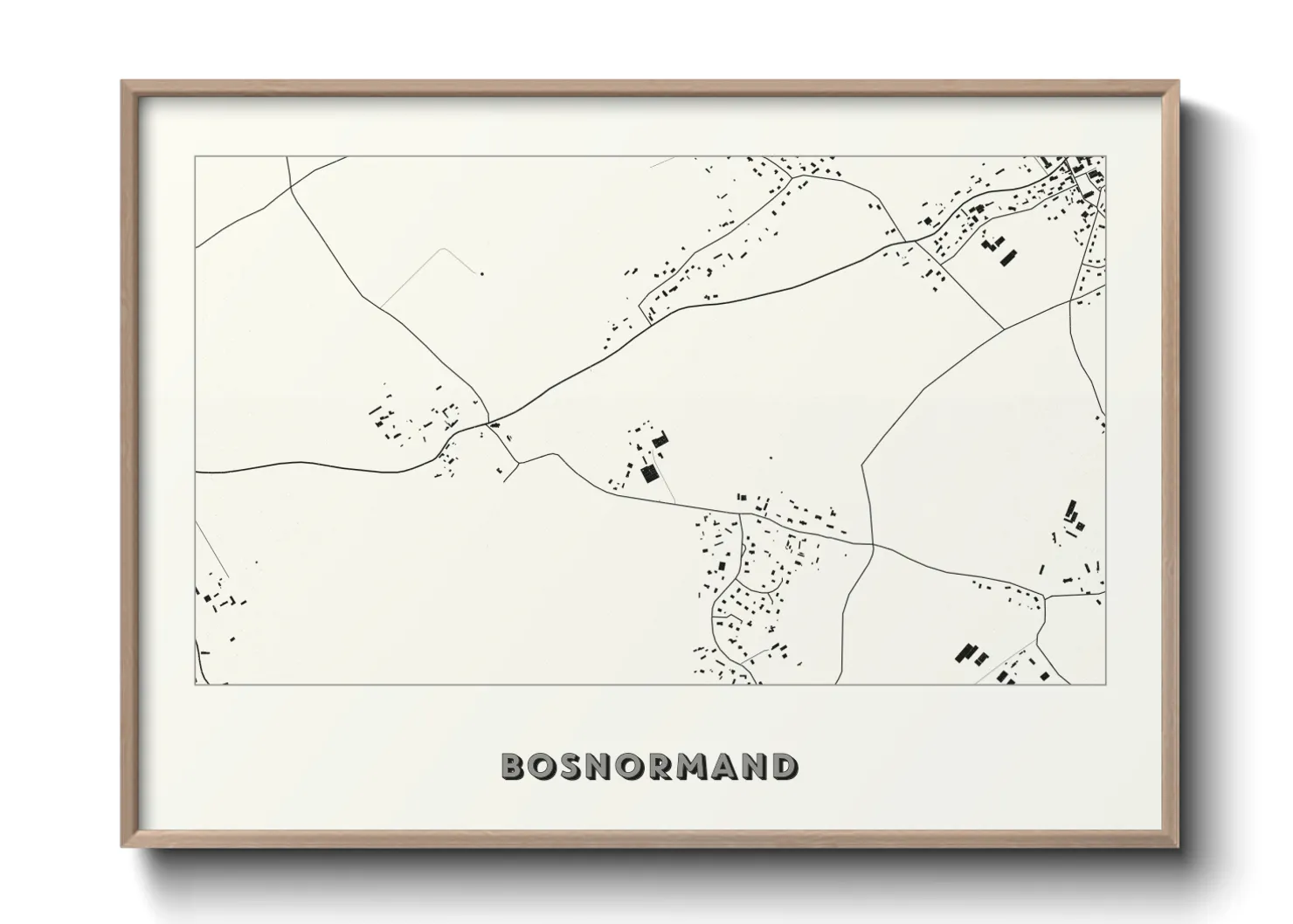 Une affiche de carte sur Bosnormand