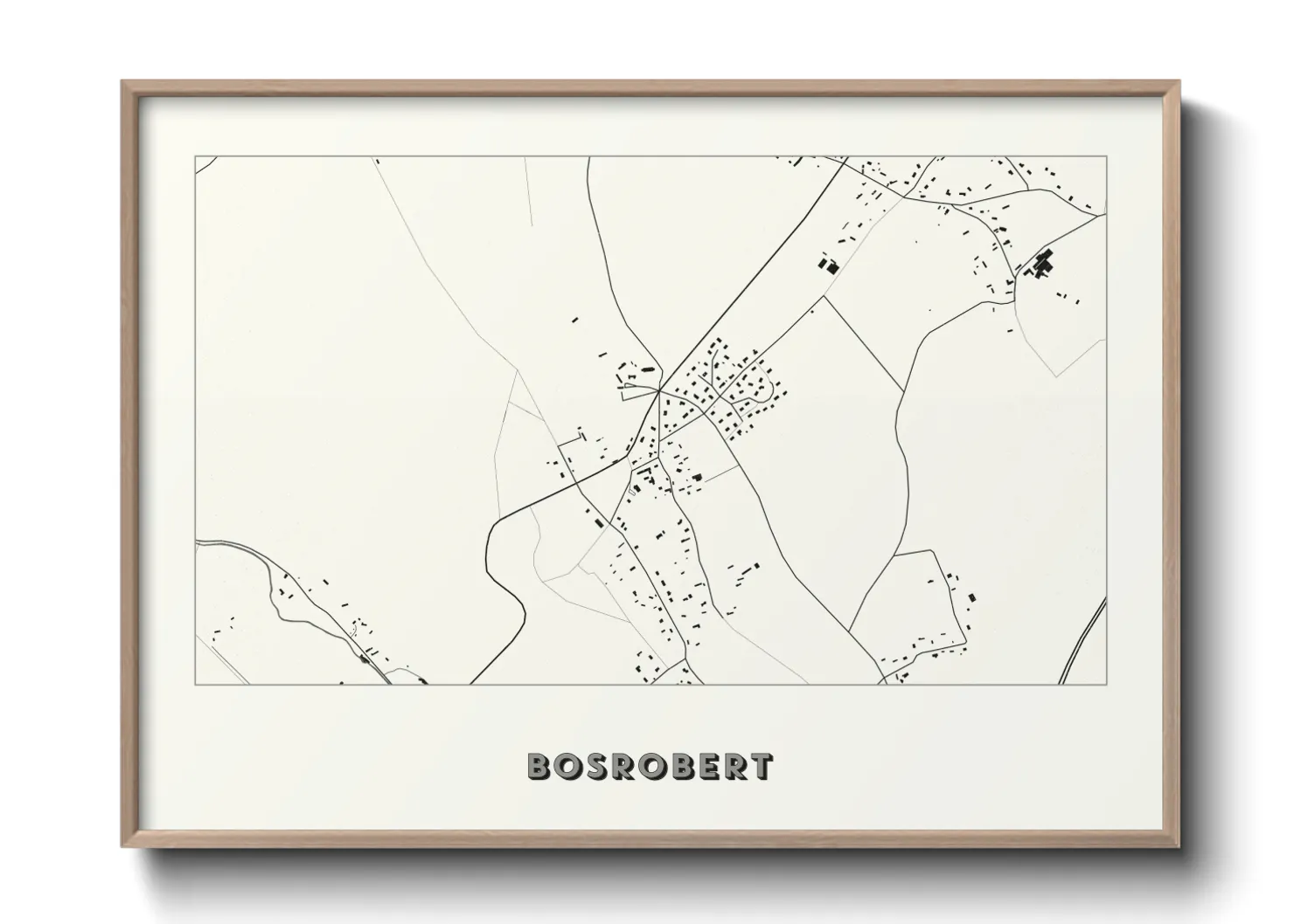 Une affiche de carte sur Bosrobert