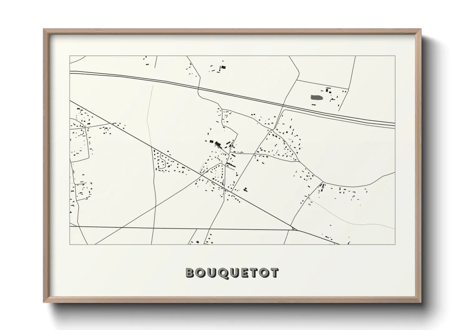 Une affiche de carte sur Bouquetot