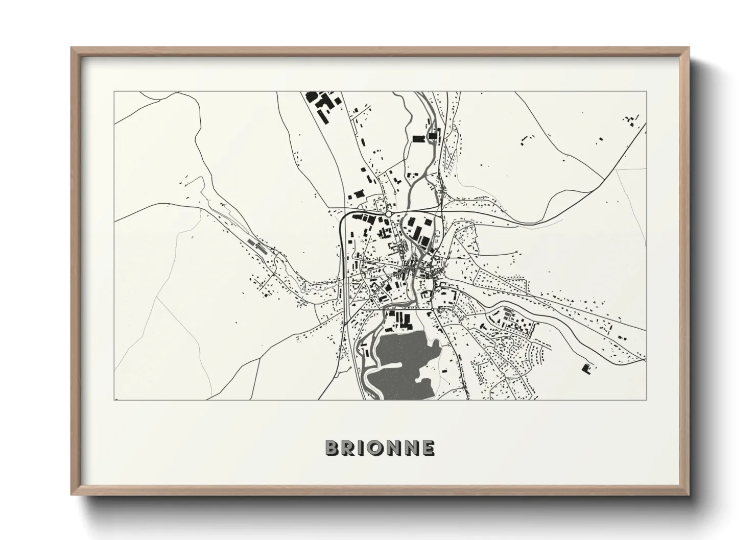 Une affiche de carte sur Brionne