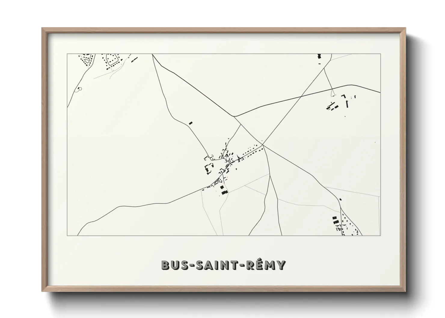 Une affiche de carte sur Bus-Saint-Rémy