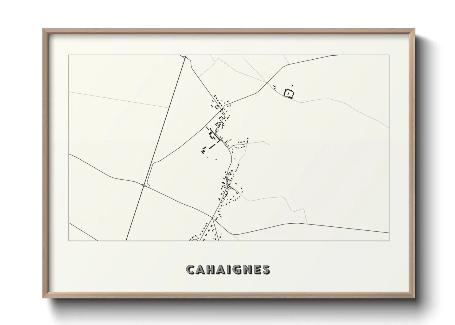 Une affiche de carte sur Cahaignes