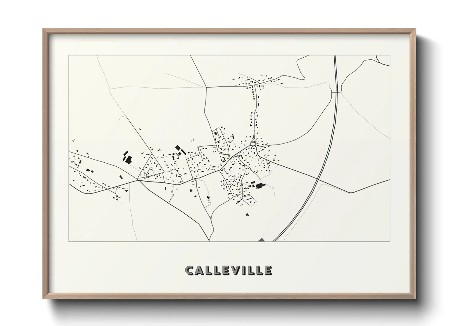 Une affiche de carte sur Calleville