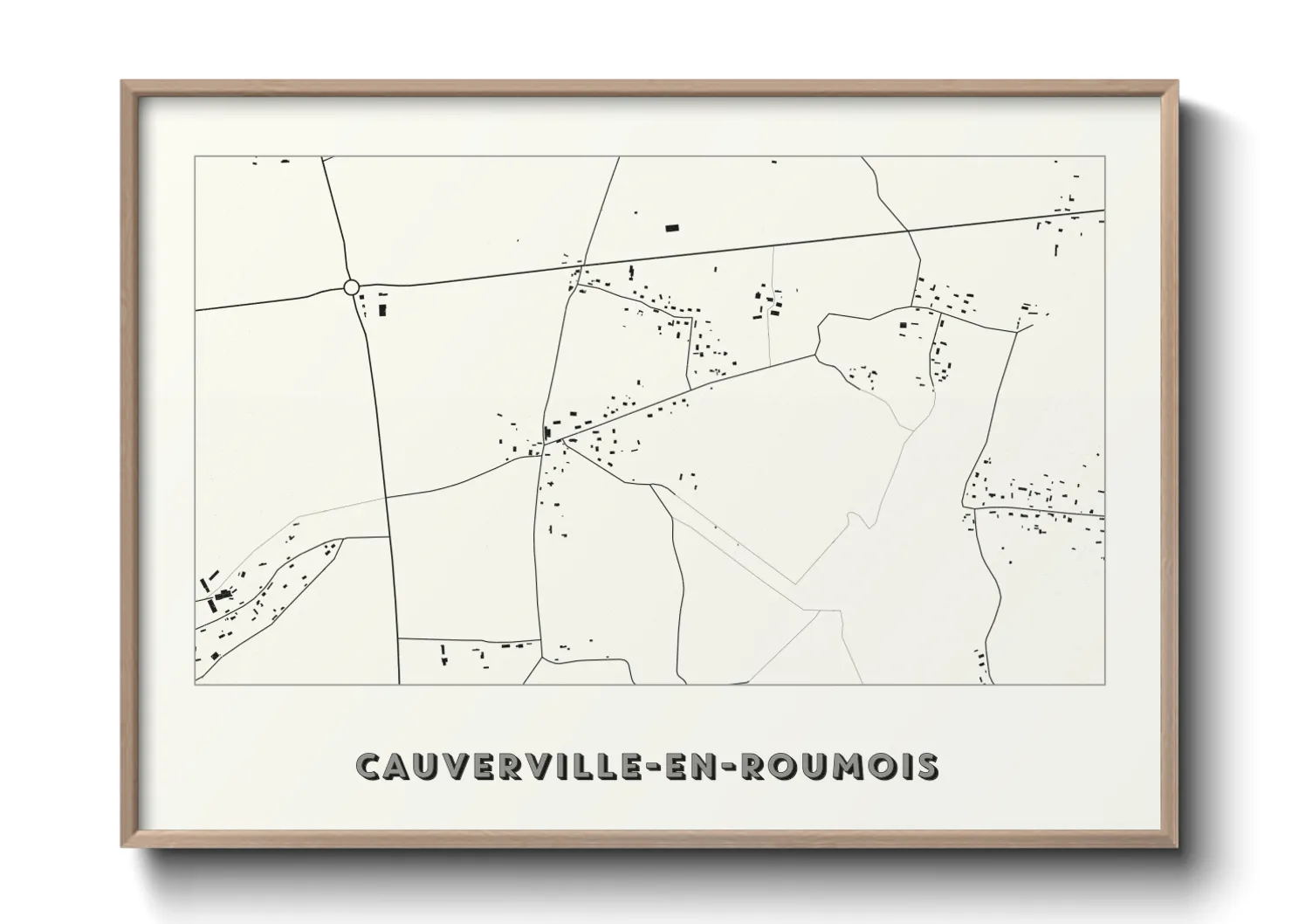 Une affiche de carte sur Cauverville-en-Roumois