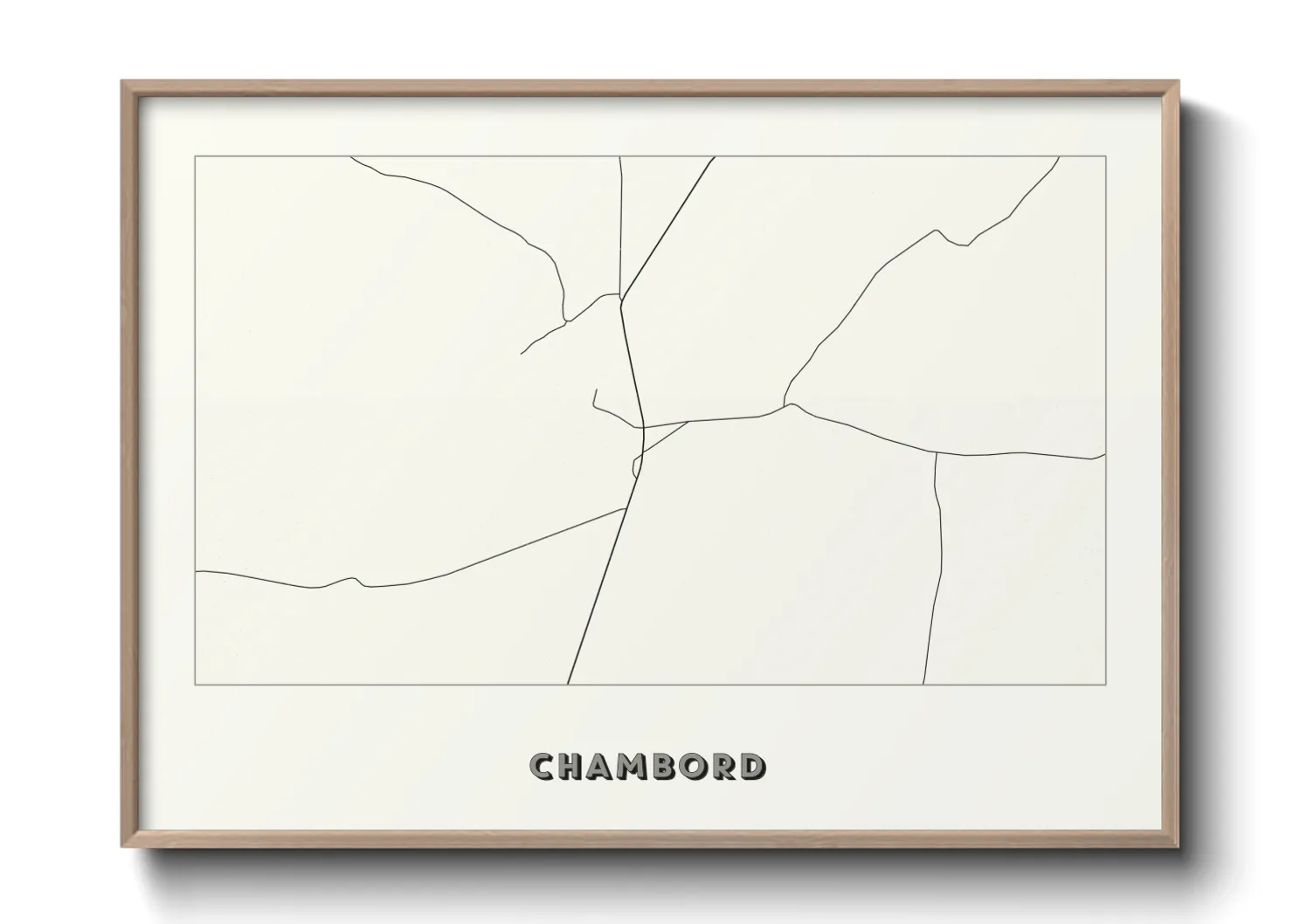Une affiche de carte sur Chambord