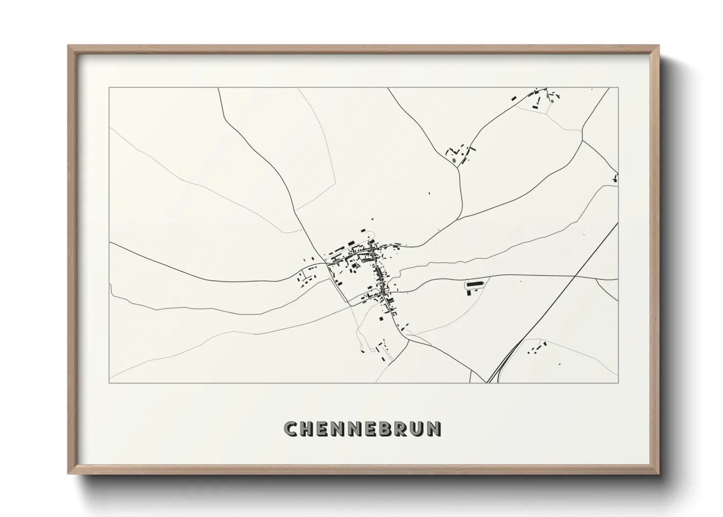 Une affiche de carte sur Chennebrun