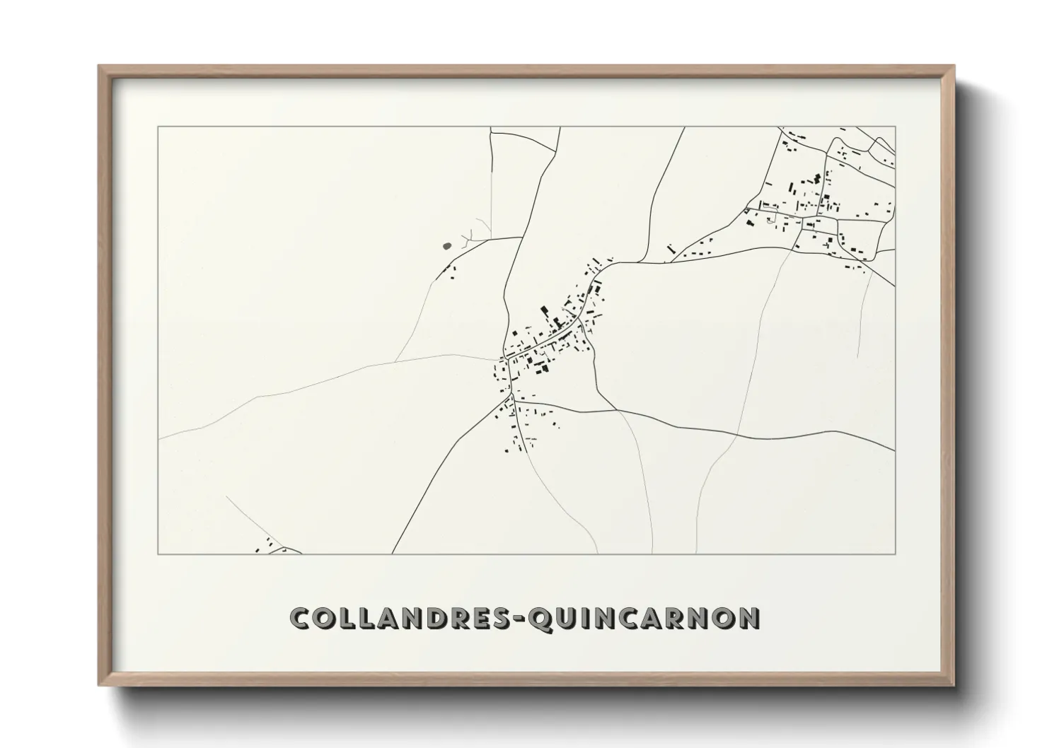 Une affiche de carte sur Collandres-Quincarnon