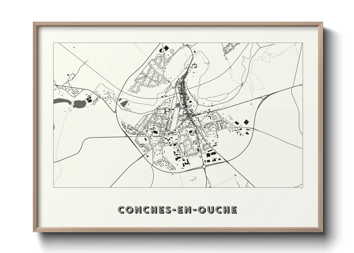 Une affiche de carte sur Conches-en-Ouche