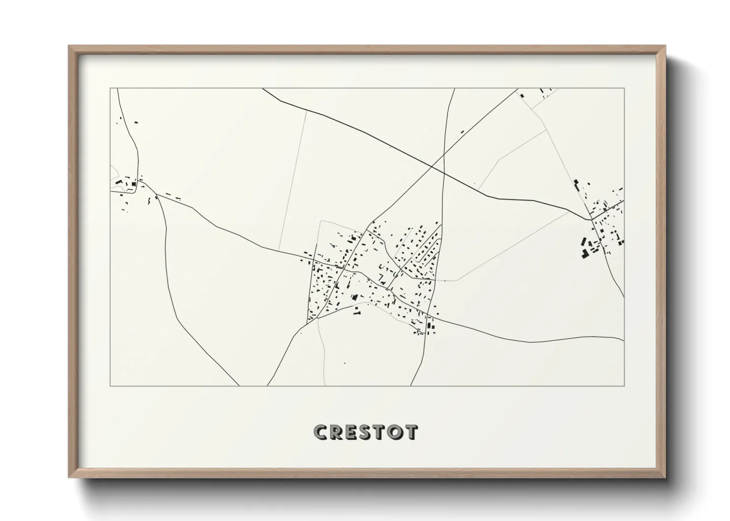 Une affiche de carte sur Crestot