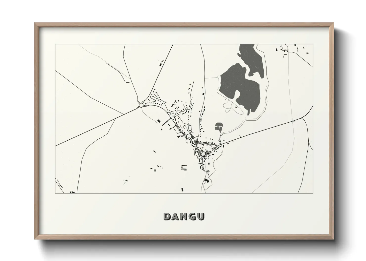 Une affiche de carte sur Dangu