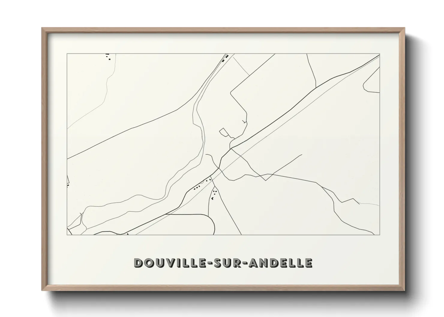 Une affiche de carte sur Douville-sur-Andelle