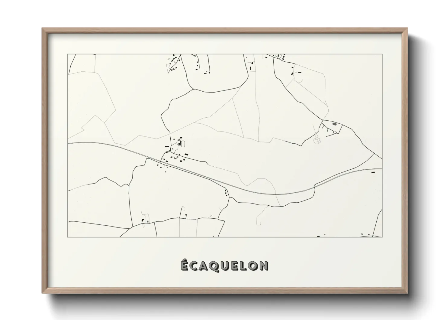Une affiche de carte sur Écaquelon