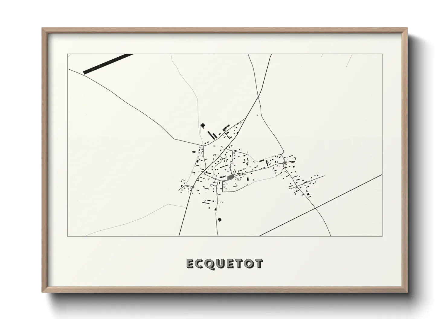 Une affiche de carte sur Ecquetot