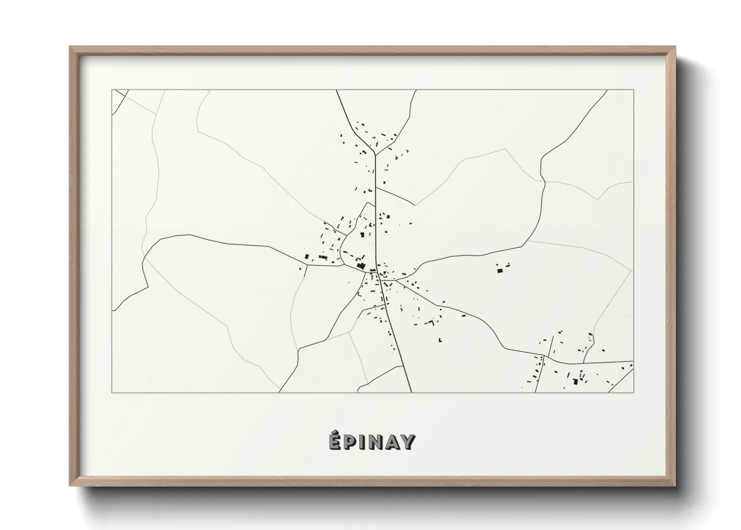 Une affiche de carte sur Épinay